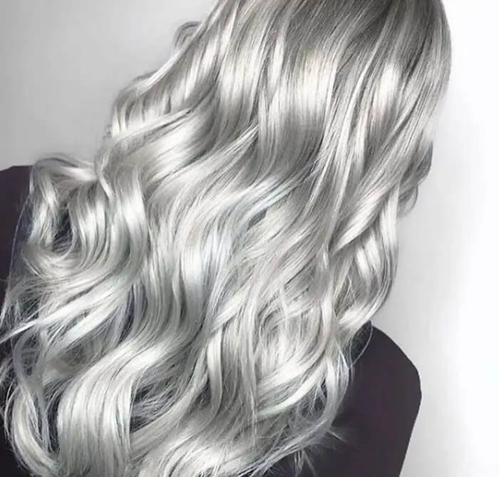 رنگ مو پلاتینی نقره ای