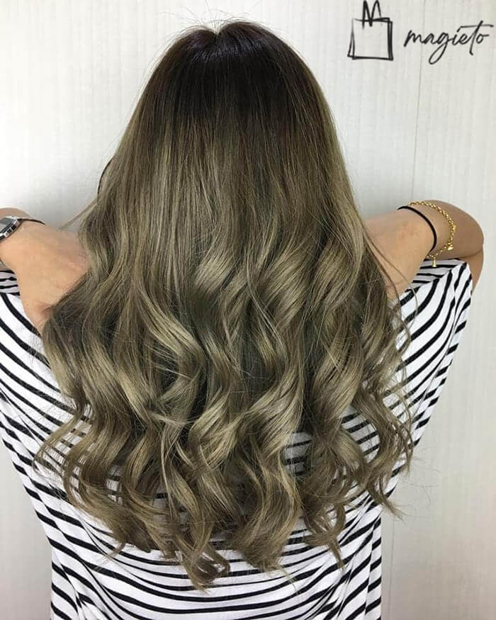 رنگ موی زیتونی بدون دکلره