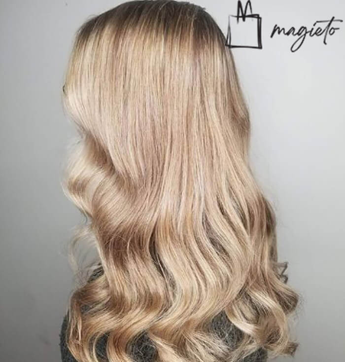 رنگ موی شامپاینی بدون دکلره