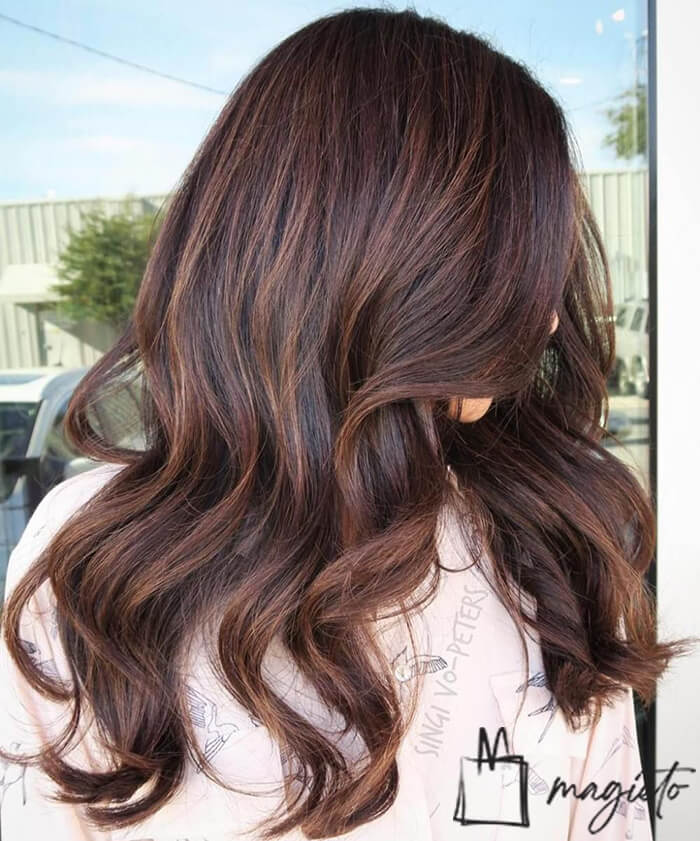 رنگ موی شکلاتی بدون دکلره