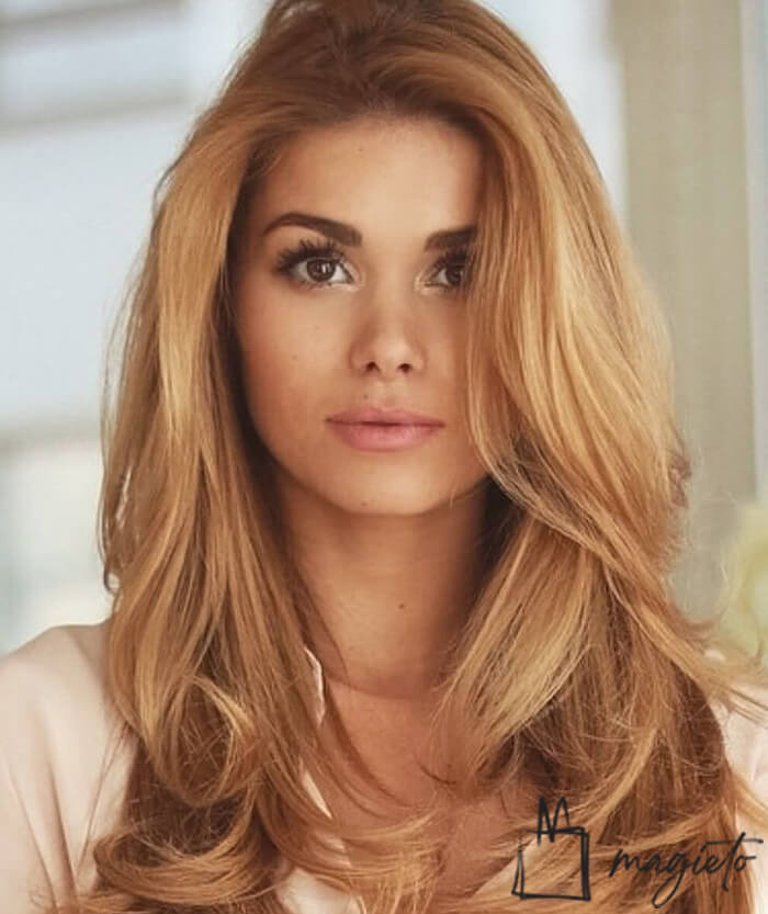 رنگ موی عسلی بدون دکلره