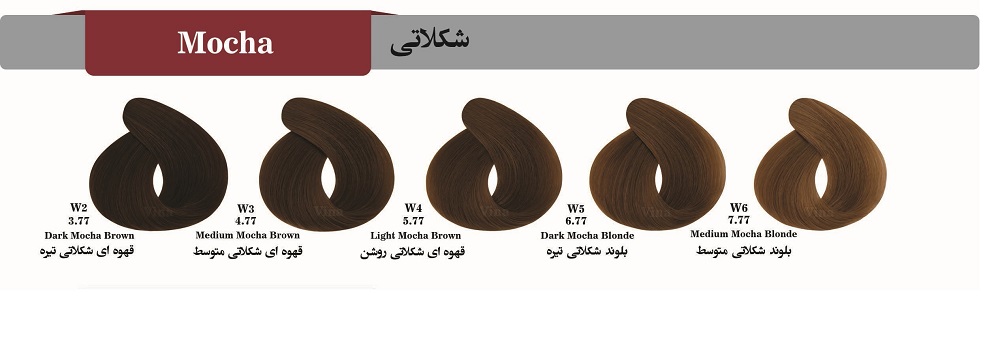 کاتالوگ رنگ موی وینا سری شکلاتی